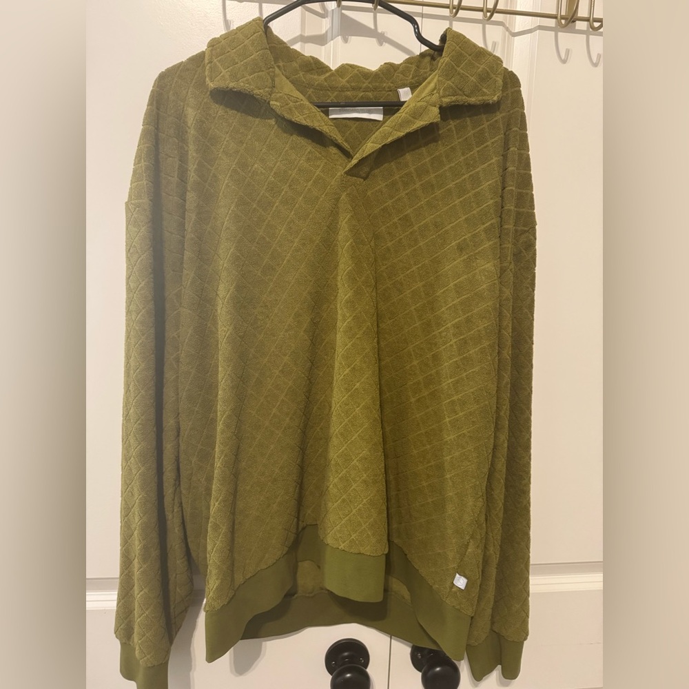 Standard Cloth Olive Green Terry Cloth Shirt